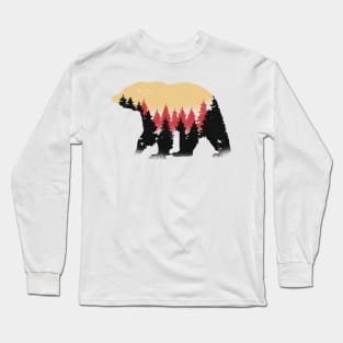 wild bear awesome nature design Long Sleeve T-Shirt